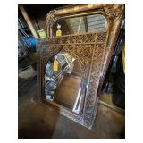 CARVED WOOD FRAME MIRROR - 32''x36''