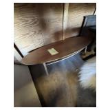 LIGHT WOOD OVAL COFFEE TABLE