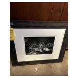 FRAMED & MATTED PICTURE - LIGHTHOUSE - SIGNED / NU