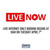 LIVE INTERNET ONLY BIDDING BEGINS AT 9AM ON TUESDA