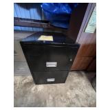 BLACK FIRE SAFE CABINET WITH 2 DRAWERS - 20''W x 3