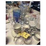 ASSORTED GLASSWARE - SHOT GLASSES, BEER, WINE, WAT