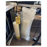 LARGE GLASS CANDLE HOLDERS