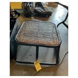 BLACK & TAN FOOT STOOL