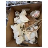 LOT ASSORTED CHRISTMAS DECOR - PORCELAIN CHERUBS,