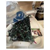 LOT ASSORTED CHRISTMAS DECOR - LIGHTS, ELF ON A SH