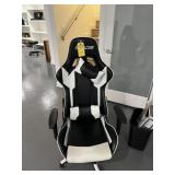 S-RACER GAMING CHAIR ON WHEELS - BLACK & WHITE