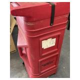RED RESIN DISPLAY PORTABLE STORAGE CONTAINERS
