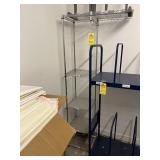 SMALL SQUARE METRO RACKS WITH 5 SHELVES & HOOKS -