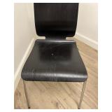 BLACK STACKABLE CHAIRS
