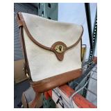 DOONEY & BOURKE CREAM & BROWN LEATHER PURSE