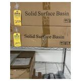 MATTE WHITE OVAL SOLID SURFACE BASIN - 24