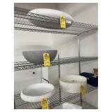 ASSORTED SINKS - 2- ROUND MATTE WHITE / 1- ROUND M