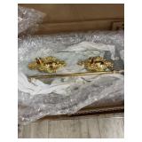 ORNATE GLASS & GOLD TONE SHELF