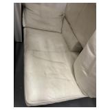 WHITE LEATHER CHAISE LOUNGES