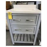 SHERRI GRAY SINK & VANITY WITH 1 DRAWER & SHELF -
