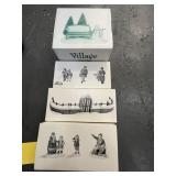 ASSORTED DEPARTMENT 56 CHRISTMAS VILLAGE DECOR