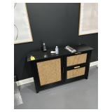 BLACK ACCENT CABINET - 30.5