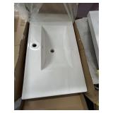 GLOSSY WHITE PORCELAIN SINGLE HOLE SINK - 33