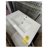GLOSSY WHITE PORCELAIN SINGLE HOLE SINK - 32
