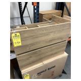 LIGHT WOOD COLOR SUSPENDED BASE VANITY WITH 2 DRAW