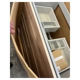 LIGHT WOOD COLOR SUSPENDED BASE VANITY WITH 3 DRAW