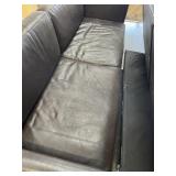 BROWN LEATHER COUCH