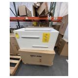 WHITE SUSPENDED BASE VANITY WITH 2 DRAWERS - 36