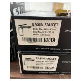 BNK SATIN BRASS BASIN FAUCETS (NEW IN BOX)
