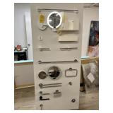 LOT 2-BOARD DISPLAY WITH 15 ITEMS - MIRRORS, TOWEL