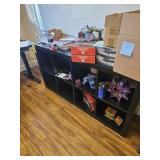 BLACK CUBBY SHELF UNIT WITH 8 HOLES