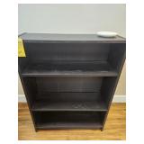 BLACK SHELVING UNIT WITH 3 SHELVES - 32''x42''