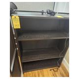 DARK BROWN & BLACK BOOK CASE WITH 3 SHELVES - 32''