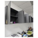 GRAY HANGING CABINETS WITH 2 DOORS (WALL MOUNTED)