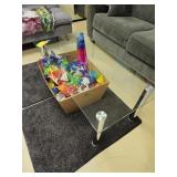 CHROME & GLASS COFFEE TABLE