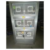 ANIMAL DISPLAY RACK WITH ACCESSORIES - 6 CAGES (EN