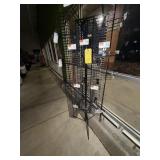 BLACK WIRE STAND - 4 SIDES - WITH HOOKS