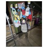 BLACK WIRE STAND - 3 SIDES - WITH HOOKS