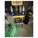 DOUBLE SIDED BLACK STAND WITH 3 SHELVES