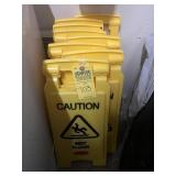 WET FLOOR SIGNS (2 BY FISH TANK WALL)