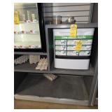 GRAY STAND WITH SLAT WALL