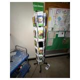 ROLLING BLACK METAL SPINNING DISPLAY WITH CARE SHE