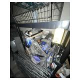 PLASTIC SHELVING UNITS WITH CONTENTS - CLEANING PR