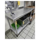 STAINLESS STEEL TABLE WITH CAN OPENER - 24