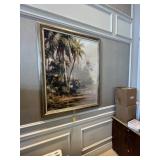 FRAMED & MATTED ARTWORK - PALM TREE LANDSCAPE - SI