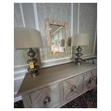 BRONZE COLOR LAMPS WITH BEIGE SHADES