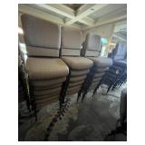 TAN FABRIC STACKABLE CHAIRS