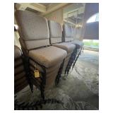 TAN FABRIC STACKABLE CHAIRS
