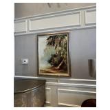 FRAMED & MATTED ARTWORK - PALM TREE LANDSCAPE - SI