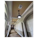 BRONZE COLOR CHANDELIERS WITH GLASS BOWL